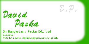 david paska business card